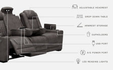 HyllMont Power Reclining Sofa - furniture place usa