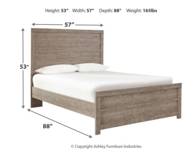 Chime 8 Inch Memory Foam Full Mattress in a Box with Culverbach Full Panel Bed - furniture place usa