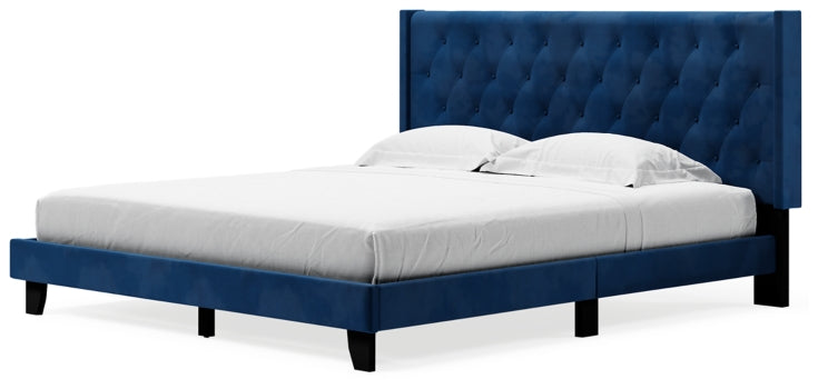 Vintasso Queen Upholstered Bed - furniture place usa