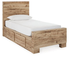 Hyanna Twin Panel Bed with 2 Side Storage - furniture place usa