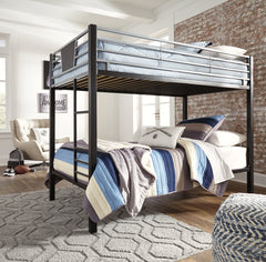 Dinsmore Twin over Twin Bunk Bed with Ladder - furniture place usa