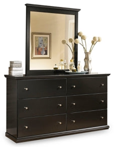 Maribel Queen Panel Bed with Dresser and Mirror - furniture place usa