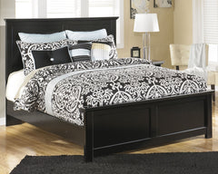Maribel Queen/Full Panel Headboard Bed with Mirrored Dresser - furniture place usa