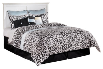 Bostwick Shoals Queen/Full Panel Headboard Bed with Mirrored Dresser and Chest - furniture place usa