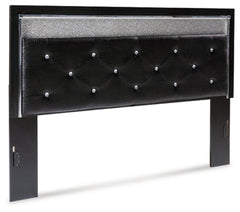 Kaydell King Upholstered Panel Headboard with Mirrored Dresser - furniture place usa