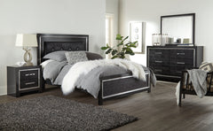 Kaydell Queen Upholstered Panel Bed with Dresser - PKG002807 - furniture place usa