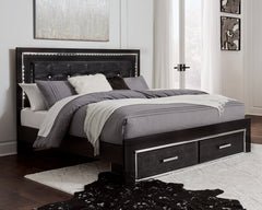 Kaydell King Panel Bed with Storage with Dresser - furniture place usa