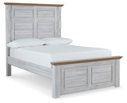 Haven Bay Full Panel Bed with Mirrored Dresser, Chest and 2 Nightstands - furniture place usa