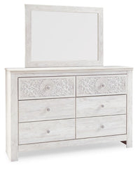 Paxberry Queen Panel Bed with Mirrored Dresser and Nightstand - furniture place usa