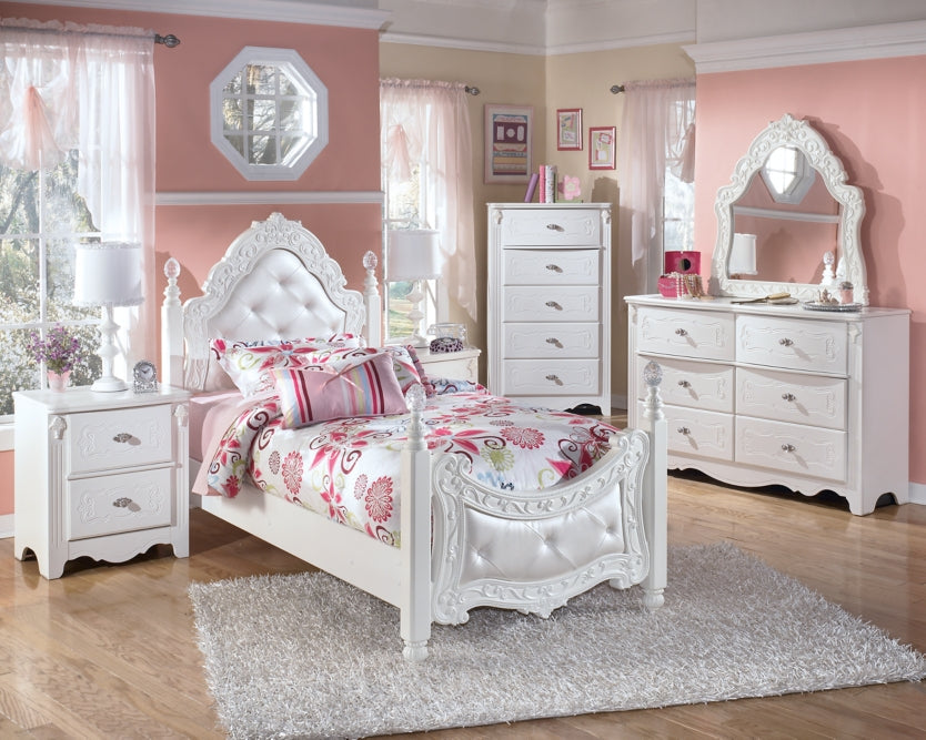Exquisite Twin Poster Bed - furniture place usa