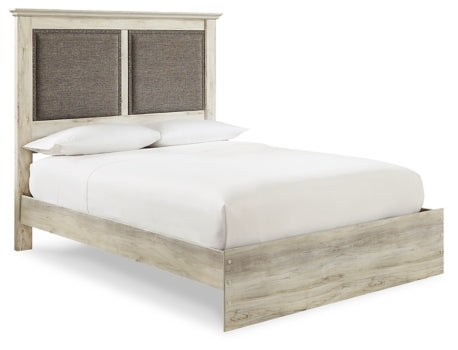 Cambeck King Upholstered Panel Bed with Mirrored Dresser, Chest and 2 Nightstands - furniture place usa
