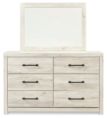 Cambeck Twin Panel Bed with 4 Storage Drawers with Mirrored Dresser, Chest and 2 Nightstands - furniture place usa