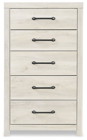Cambeck Full Panel Bed with 4 Storage Drawers with Mirrored Dresser, Chest and 2 Nightstands - furniture place usa