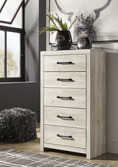 Cambeck King Panel Bed with 2 Storage Drawers with Mirrored Dresser and Chest - PKG007506 - furniture place usa