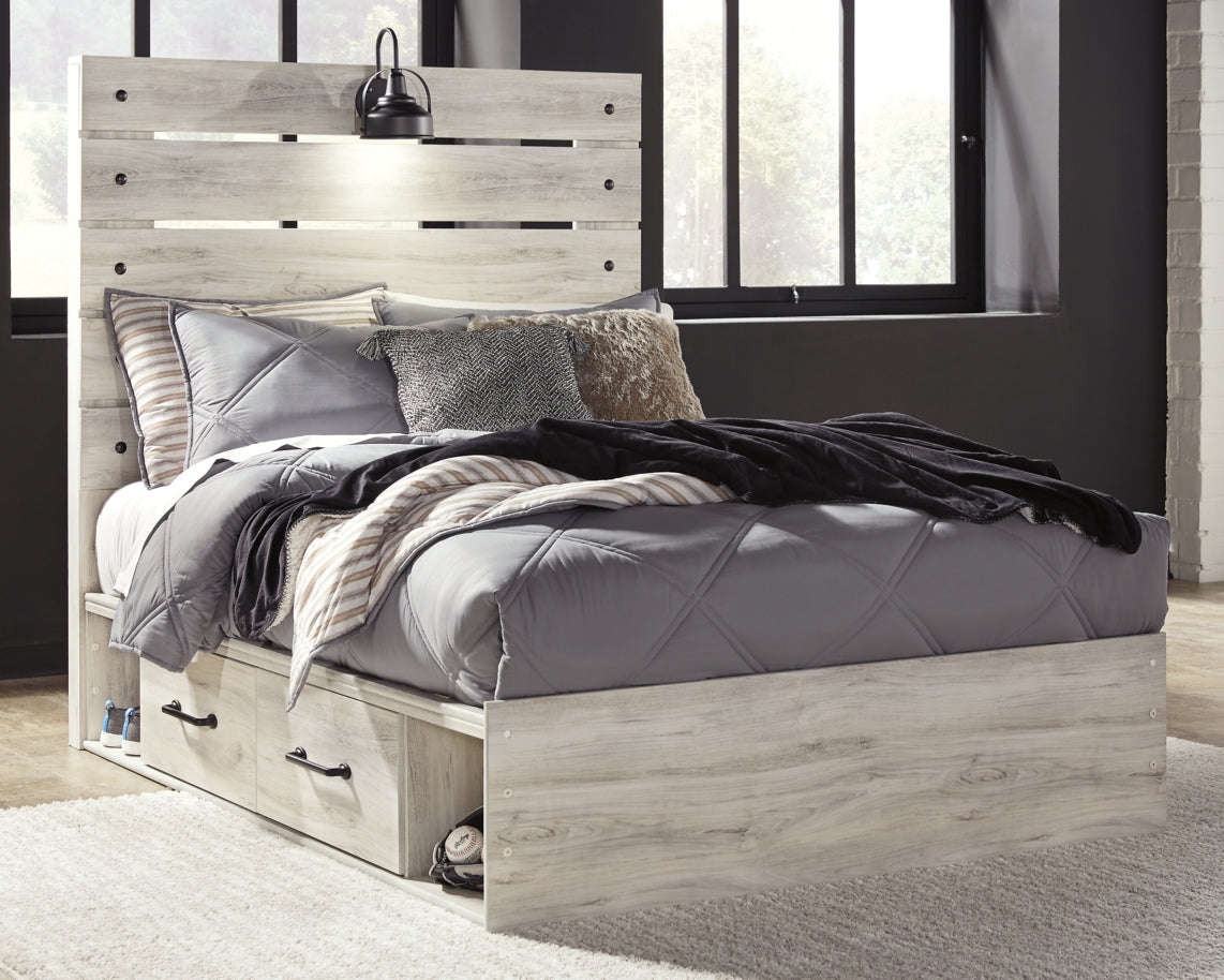 Cambeck Queen Panel Bed with 2 Storage Drawers - furniture place usa