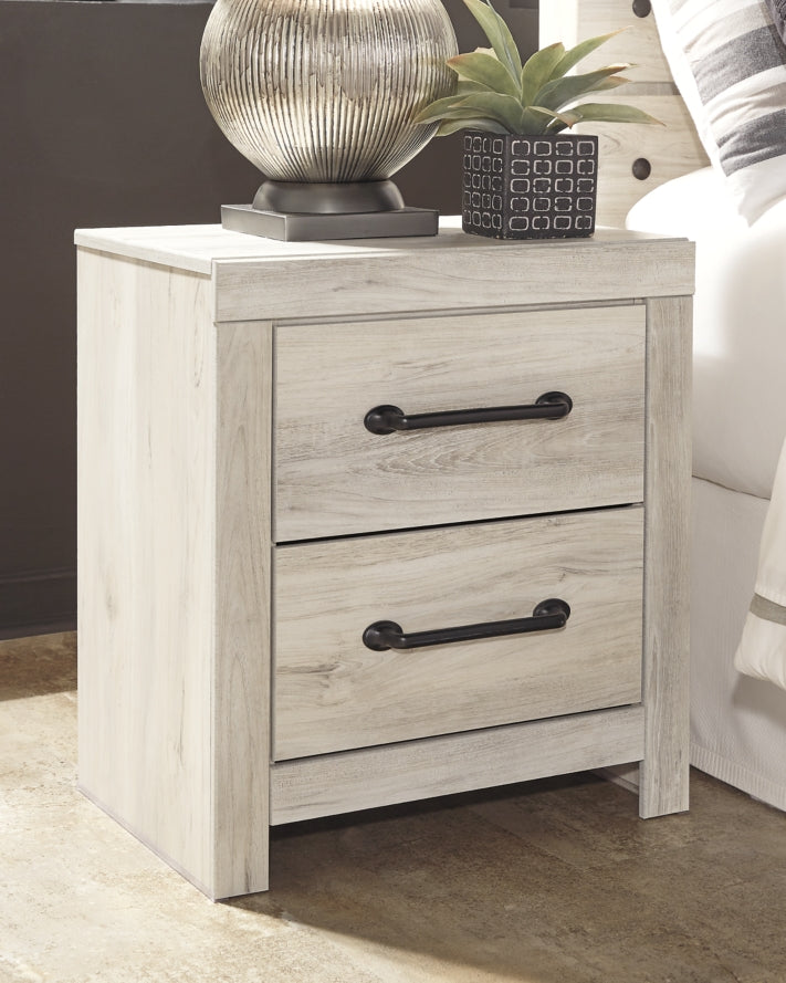 Cambeck Twin Panel Bed with Mirrored Dresser, Chest and Nightstand - furniture place usa