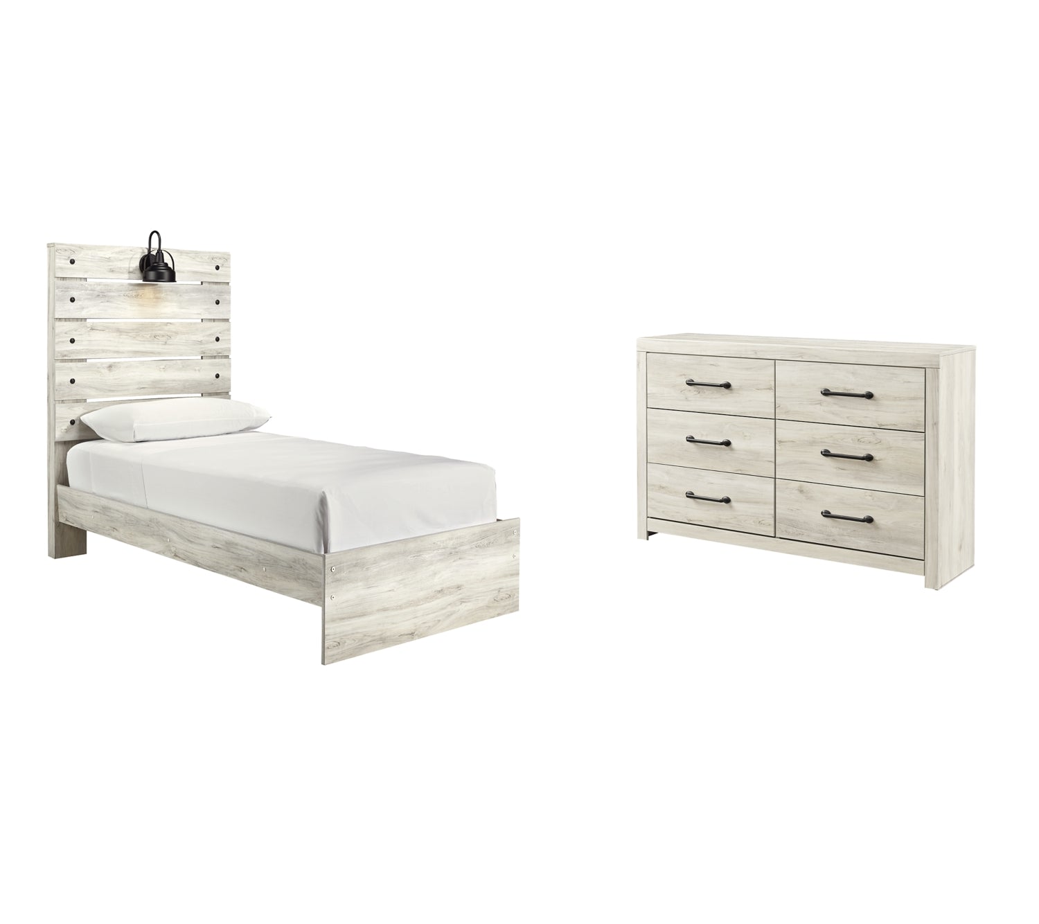 Cambeck Twin Panel Bed with Dresser - furniture place usa
