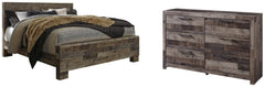 Derekson King Panel Bed with Dresser - furniture place usa