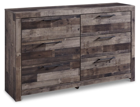 Derekson Queen/Full Panel Headboard Bed with Dresser - furniture place usa