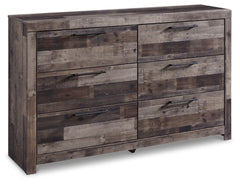 Derekson Queen Panel Bed with 2 Storage Drawers with Dresser - PKG003283 - furniture place usa