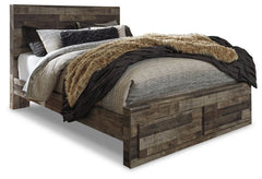 Derekson Queen Panel Bed with 2 Storage Drawers with Dresser - PKG003283 - furniture place usa
