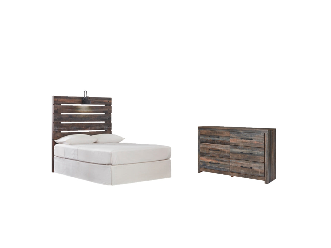Drystan Twin Panel Headboard Bed with Dresser - furniture place usa