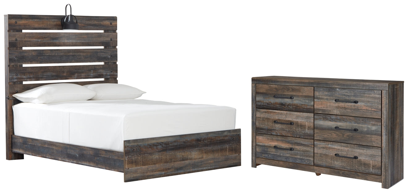 Drystan Full Panel Bed with Dresser - furniture place usa