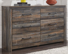Drystan King Panel Bed with 2 Storage Drawers with Dresser - furniture place usa