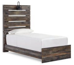 Drystan Twin Panel Bed with Mirrored Dresser, Chest and 2 Nightstands - furniture place usa