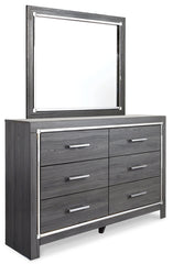 Lodanna King Panel Bed with Mirrored Dresser and Nightstand - furniture place usa