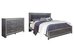 Lodanna King Panel Bed with Dresser - furniture place usa