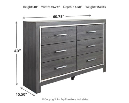 Lodanna Full Panel Bed with 2 Storage Drawers with Dresser - furniture place usa