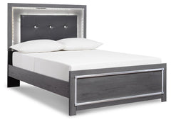 Lodanna Queen Panel Bed with Mirrored Dresser, Chest and 2 Nightstands - furniture place usa