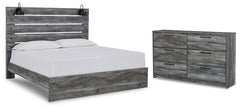 Baystorm King Panel Bed with Dresser - PKG011680 - furniture place usa