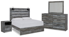 Baystorm Queen Panel Bed with Mirrored Dresser and Nightstand - PKG014091 - furniture place usa