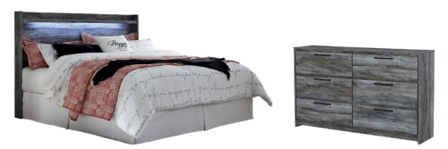 Baystorm King Panel Headboard Bed with Dresser - furniture place usa