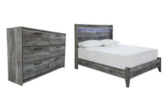 Baystorm Full Panel Bed with Dresser - furniture place usa