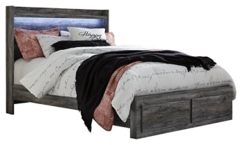 Baystorm Queen Panel Bed with 2 Storage Drawers with Dresser - furniture place usa
