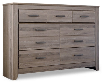 Zelen Queen/Full Panel Headboard Bed with Dresser - furniture place usa