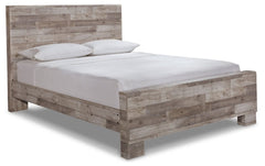 Effie Queen Panel Bed with Mirrored Dresser and 2 Nightstands