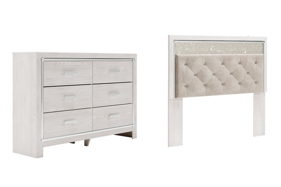 Altyra Queen Panel Headboard Bed with Dresser - furniture place usa