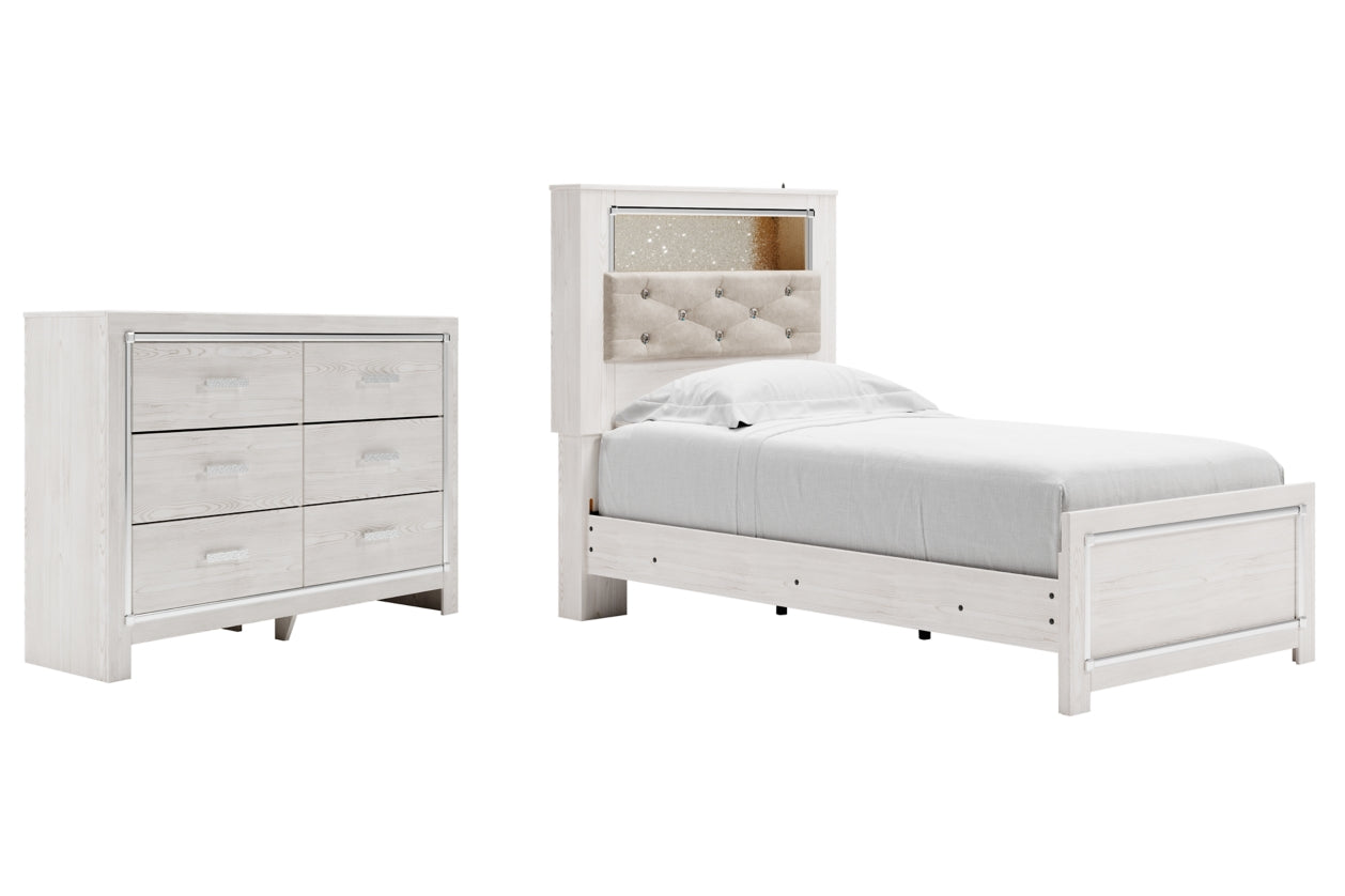 Altyra Twin Panel Bookcase Bed with Dresser - furniture place usa