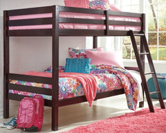 Halanton Twin over Twin Bunk Bed with Ladder - furniture place usa