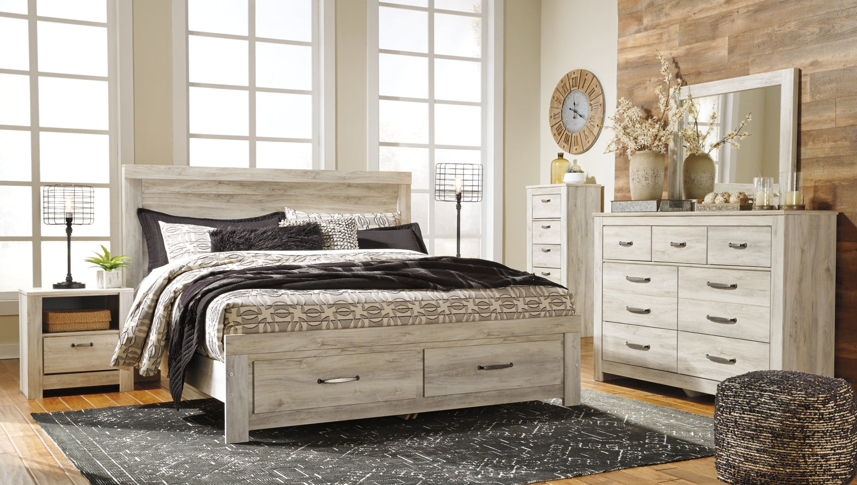 Bellaby Queen Platform Bed with 2 Storage Drawers - furniture place usa