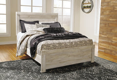 Bellaby Queen Panel Bed with Mirrored Dresser - PKG000729 - furniture place usa