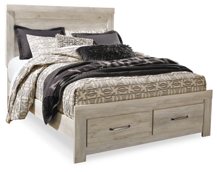 Bellaby Queen Platform Bed with 2 Storage Drawers with Mirrored Dresser, Chest and 2 Nightstands - furniture place usa