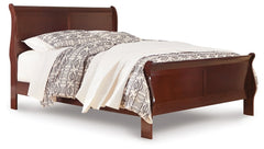 Alisdair Full Sleigh Bed with Mirrored Dresser and Chest - furniture place usa