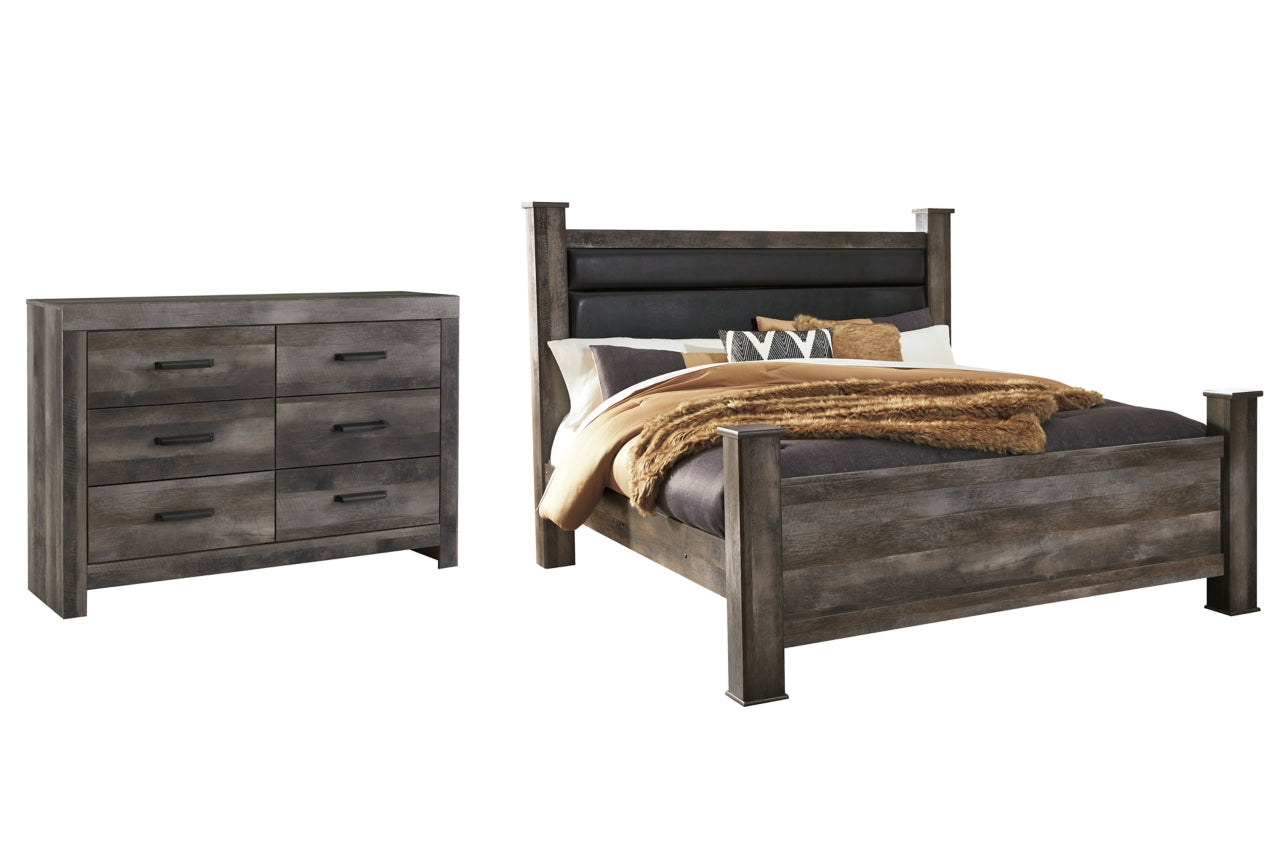 Wynnlow King Poster Bed with Dresser - furniture place usa