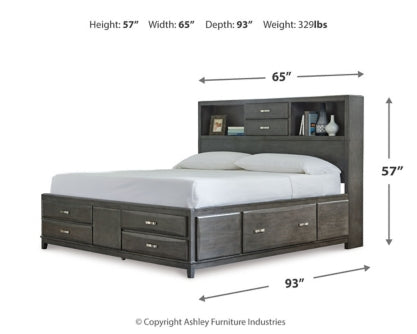 Caitbrook Queen Storage Bed with 8 Drawers with Dresser and Chest - furniture place usa