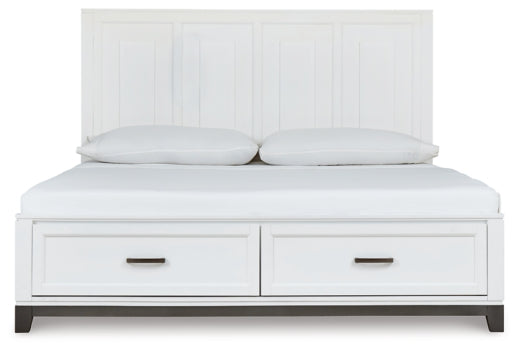 Brynburg Queen Panel Bed with 2 Storage Drawers - furniture place usa